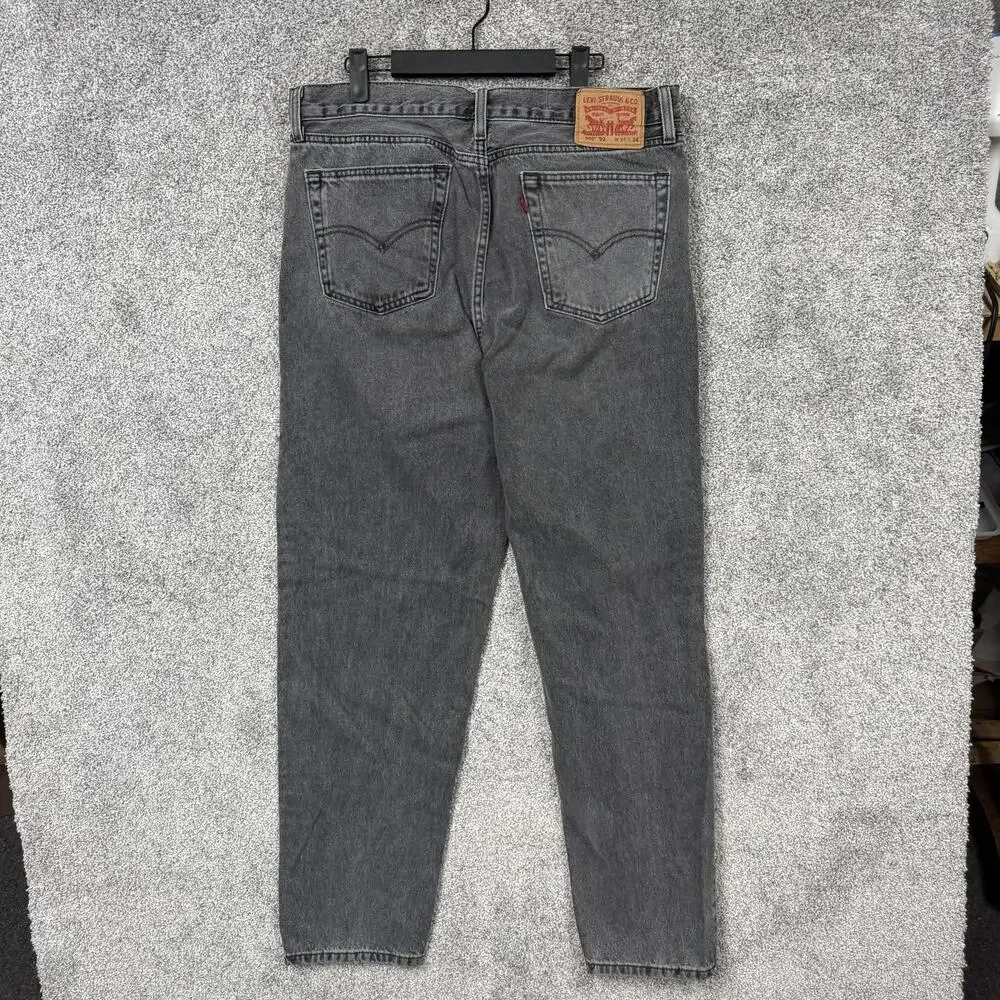Levis 550 '92 Jeans Mens 34x32 Gray Relaxed Tapered Denim Charcoal Wash